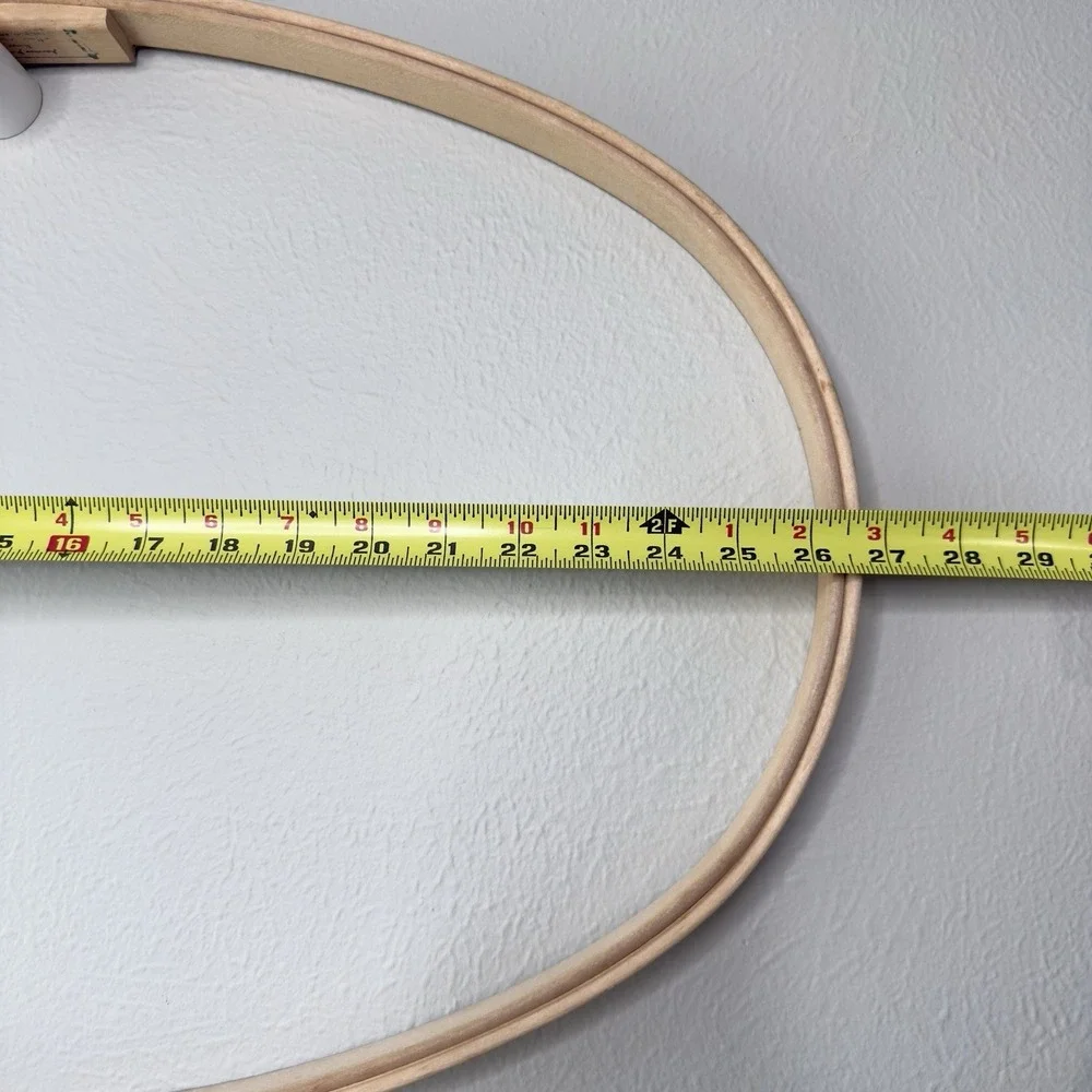 Vtg American Heritage Large Oval Wood Hoop Embroidery Cross Stitch Quilting 26